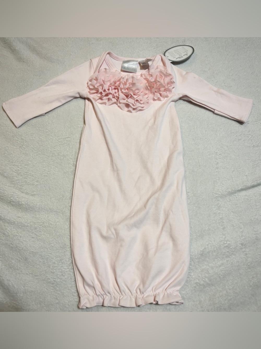 Koala Baby Boutique Pink Floral Gown Newborn NWT Ruffle Front